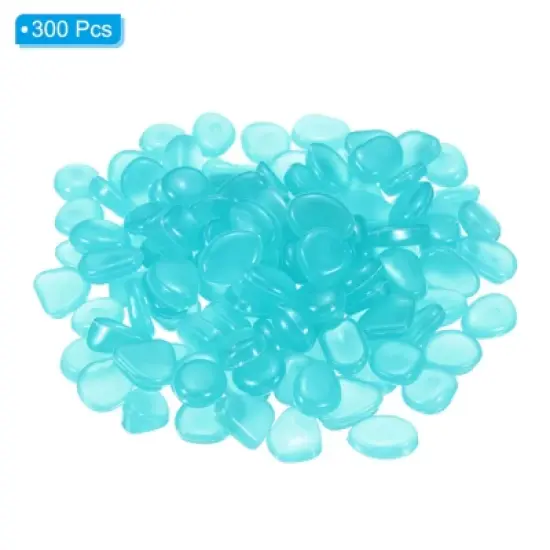 Unique Bargains Fish Tank Decoration Glowing Pebbles 8-11mm 300 Pcs image {2}