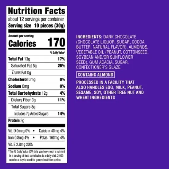 Dark Chocolate Almonds - 13oz - Good & Gather&trade; image {3}