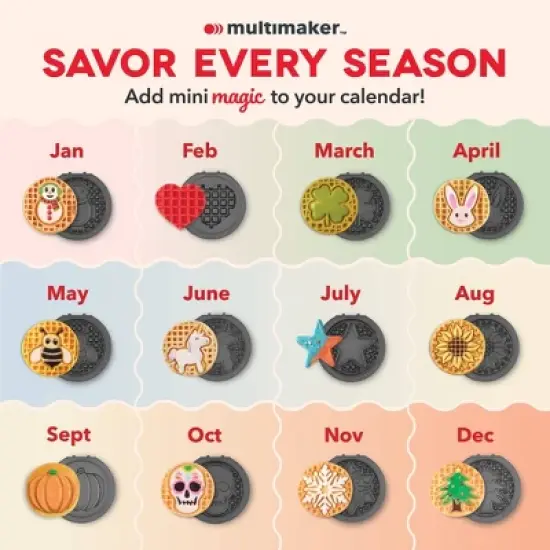 Peanuts x Dash Snoopy MultiMaker Mini Waffle Maker System 4 Plates image {6}