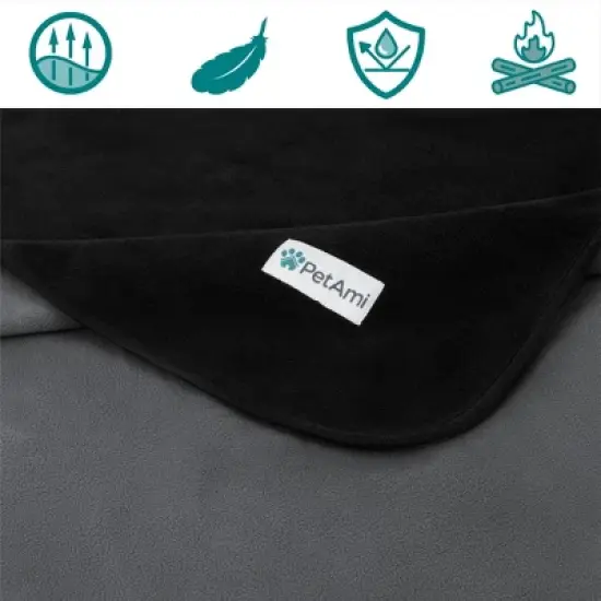 PetAmi Waterproof Dog Blanket, Pet Cat Puppy Couch Cover Protection, Fleece Washable Reversible Soft Plush Throw image {5}