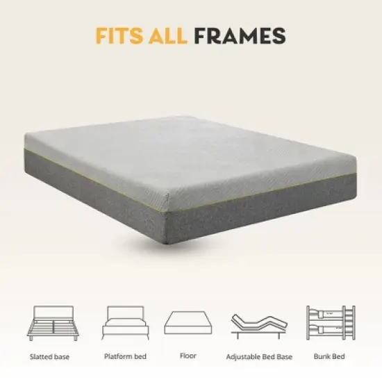 Ego 12" Medium Green Tea Adaptive Memory Foam Mattress image {8}