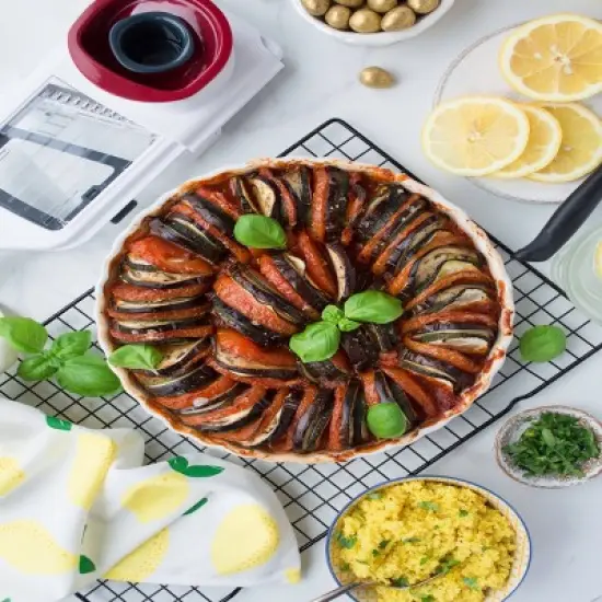 Zyliss Easy Control Handheld Kitchen Slicer Red/Gray/White: Mandoline Vegetable & Potato Slicer, Ergonomic Handle, Dishwasher-Safe image {6}