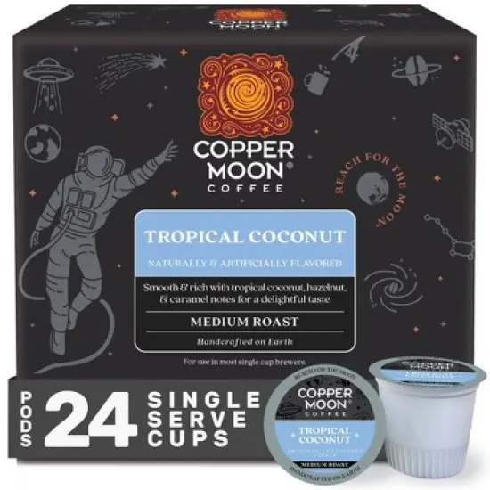 Copper Moon Tropical Coconut Flavor Medium Roast Coffee Pods - 24ct image {8}