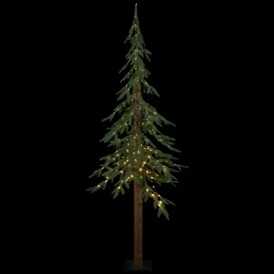 Northlight Pre-Lit Medium Alpine Artificial Christmas Tree - 6' - Clear LED Lights image {2}
