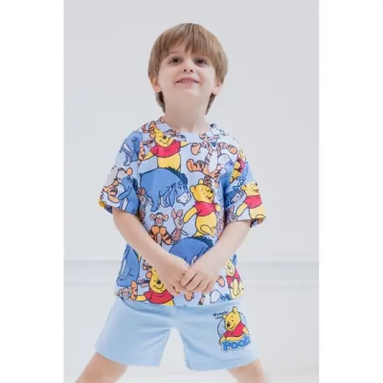 Disney Mickey Mouse Winnie The Pooh Donald Duck Pluto Piglet Tigger Graphic T-Shirt and Shorts Set Infant to Big Kid image {2}