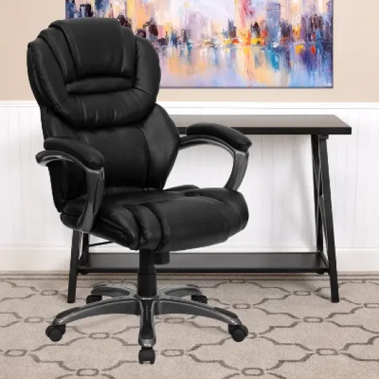 Emma and Oliver High Back Executive Swivel Ergonomic Office Chair with Accent Layered Seat/Back image {1}