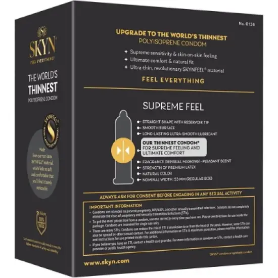 SKYN Supreme Non-Latex Lubricated Condoms - 30ct image {11}