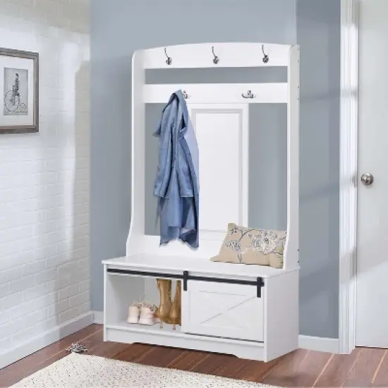 Saint Birch Hawksbury Transitional Hall Tree and Shoe Bench image {7}