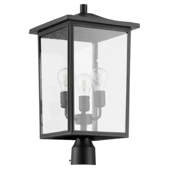 Quorum Lighting Riverside Outdoor Pendant, 3 Lights, Noir Finish image {1}