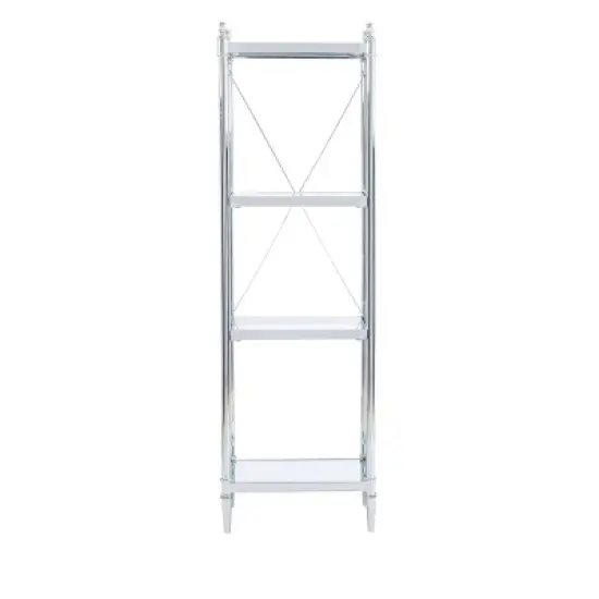 Pinnacle 4-Tier Shelf Chrome - Linon image {2}