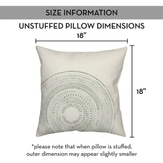 Creative Products White Circle Dot Pattern 18x18 Indoor / Outdoor Pillow image {8}