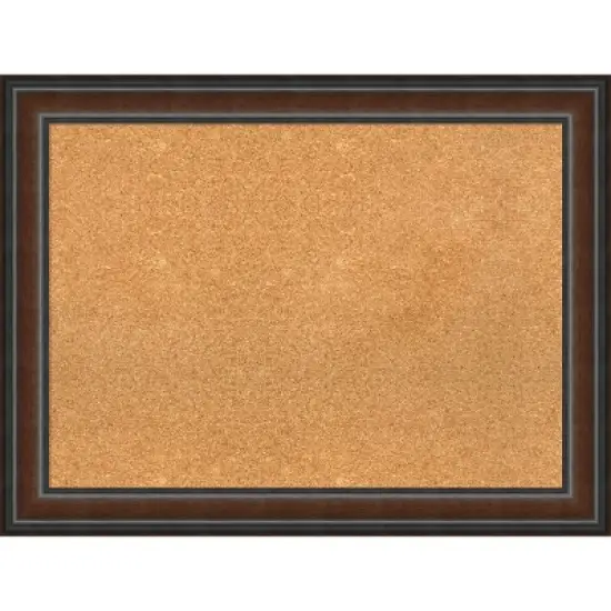 Amanti Art Cyprus Walnut Wood Framed Corkboard, Natural Cork image {9}