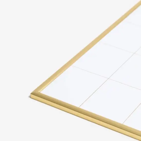 U Brands 16"x20" Dry Erase Calendar Board Gold image {3}