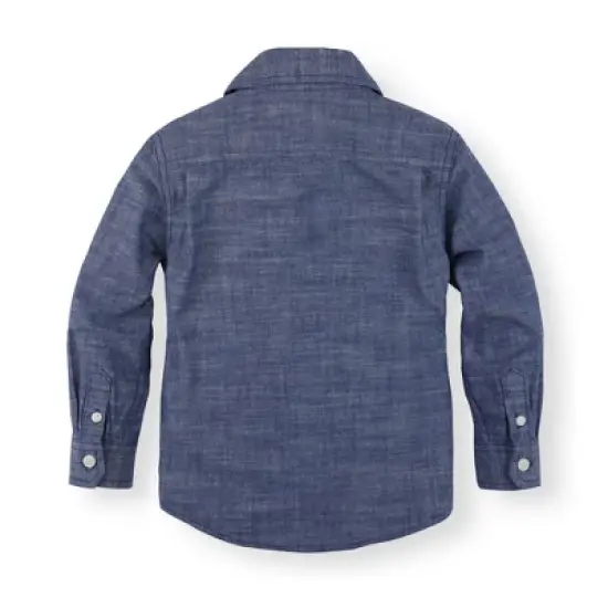 Hope & Henry Boys' Organic Cotton Long Sleeve Chambray Button Down Shirt, Kids image {3}
