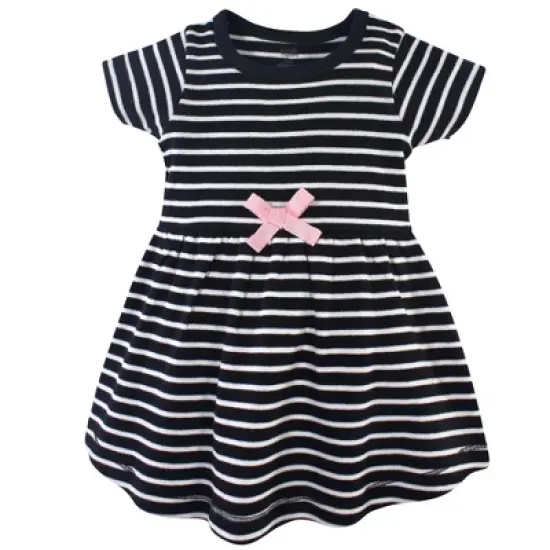 Touched by Nature Baby and Toddler Girl Organic Cotton Short-Sleeve Dresses 2pk, Ditsy Floral image {1}