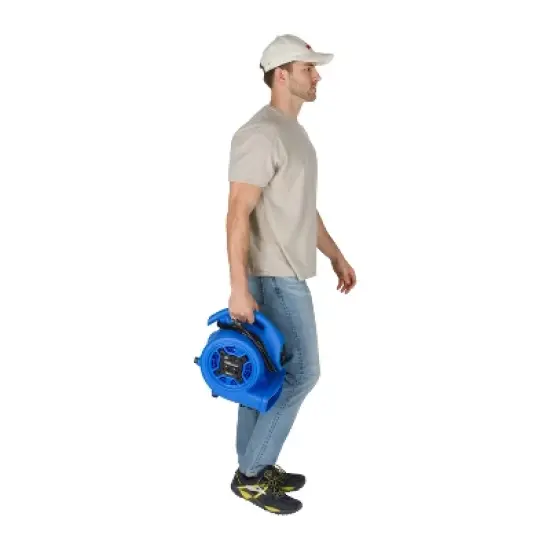 XPOWER&reg; P-100A 3-Speed Compact Air Mover with Power Outlets, Blue image {1}