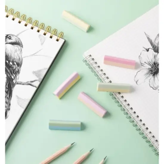 HTUTWOO Erasers,Triangular Grip Erasers for Kids - Portable School & Office Supplies,Cute Art Drawing Erasers for Students image {3}