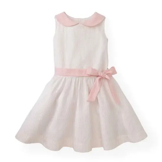 Hope & Henry Girls' Seersucker Peter Pan Collar Dress, Toddler image {8}