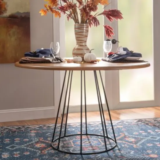 Serena Round Dining Table Natural - Powell image {3}