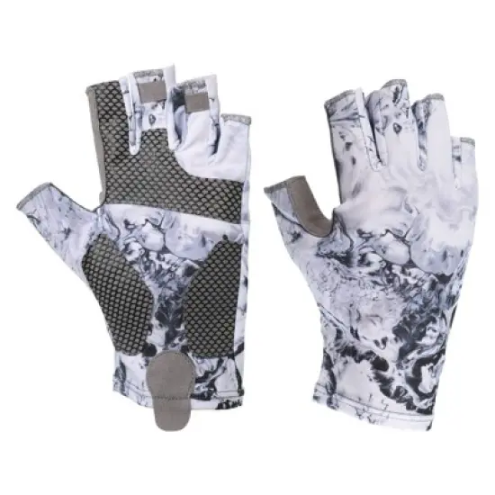 Unique Bargains Sun Protection Non-Slip Breathable Elastic Fishing Gloves 1Pair image {5}
