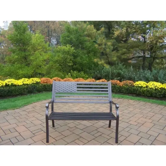 American Pride Outdoor Bench - Bronze - Oakland Living image {2}