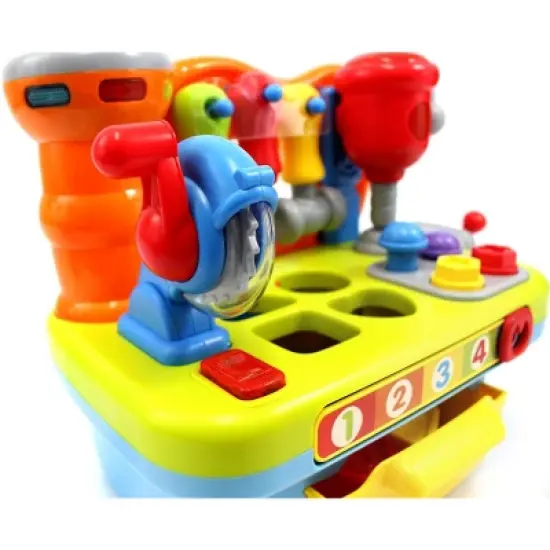 Link Ready! Set! Play! Little Engineer Multifunctional Musical Learning Tool Workbench For Kids image {4}