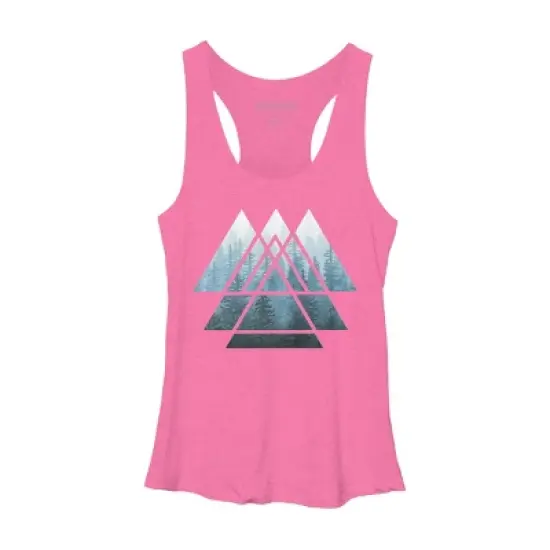 Women's Design By Humans Misty Forest Sacred Geometry By Maryedenoa Racerback Tank Top image {3}