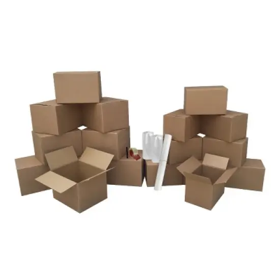 UBMOVE Basic Moving Boxes Kit #1 + Packing Supplies; 18 Moving Boxes, Bubble Roll & Packing Tape image {4}