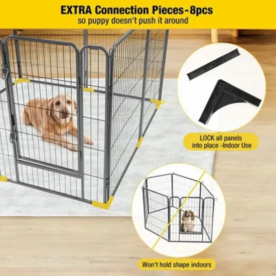 Aivituvin 31"H/39"H Dog Exercise Pen | Outdoor&Indoor Portable Pet Puppy Playpen-AIR50 AIR51 image {13}