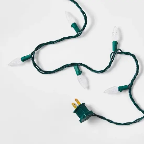 150ct LED C6 Faceted Christmas String Lights Spool with Green Wire - Wondershop&trade; image {4}