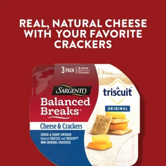 Sargento Balanced Breaks Cheese & Mini Triscuit Crackers - 4.5oz/3ct image {4}
