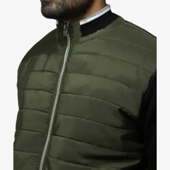 X RAY Men's Lightly Padded Hybrid Sweater Jacket image {4}