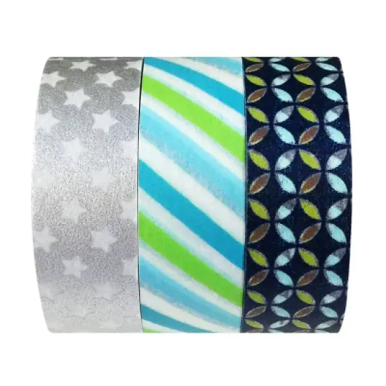 Stars & Stripes Japanese Washi Masking Tape (Set of 3) image {2}