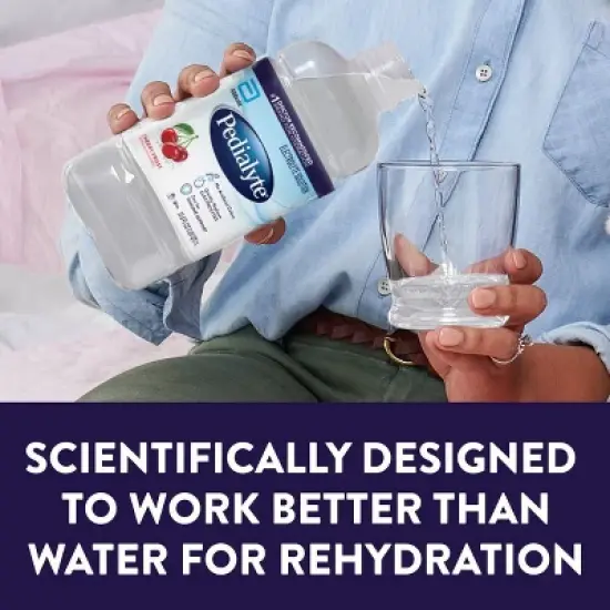 Pedialyte Electrolyte Solution Hydration Drink - Cherry Frost - 33.8 fl oz image {4}