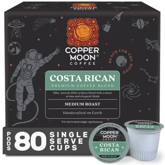 Copper Moon Costa Rican Blend Medium Roast Coffee Pods - 80ct image {8}