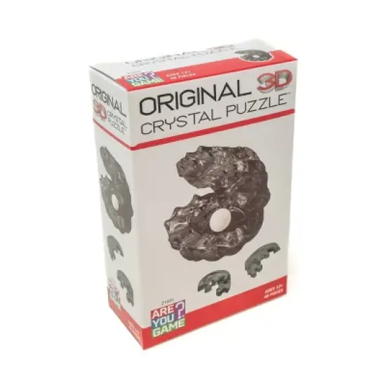 AreYouGame.com Crystal Puzzle Pearl (Black Shell) - 48pc: 3D Plastic Puzzle, Educational Nature Theme image {1}
