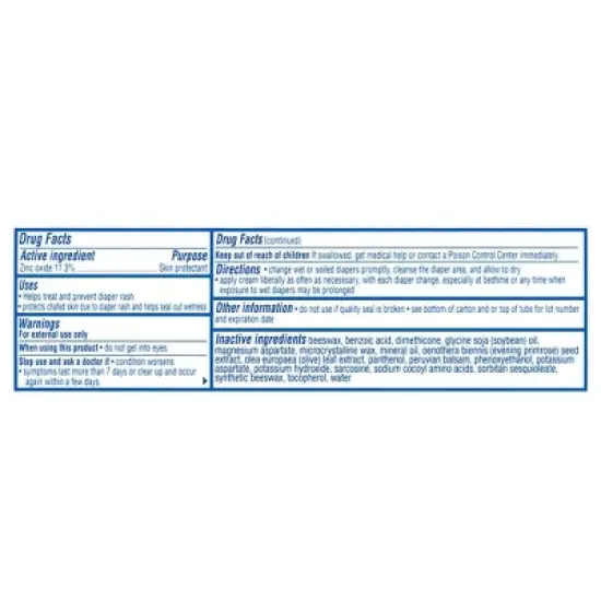 Balmez Complete Protection Diaper Rash Cream With Zinc Oxide Unscented 2 oz image {2}