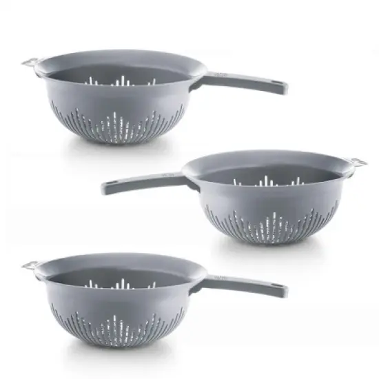 YBM Home 9.75 Inch Deep Plastic Colander (31-1130), Pack of 3 image {5}