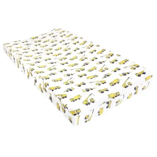 Hudson Baby Infant Boy Changing Pad Cover, Construction, One Size image {2}