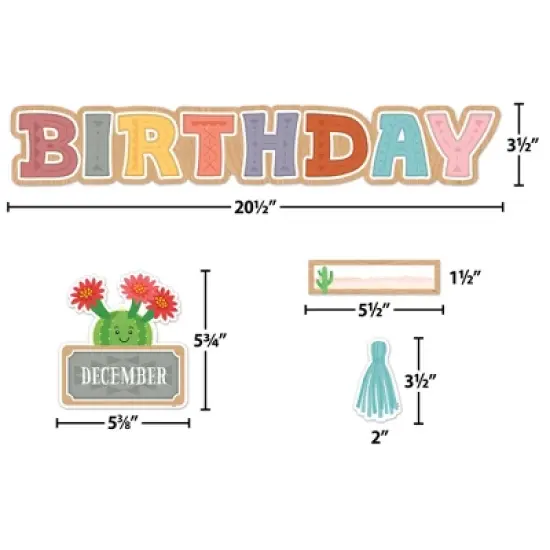 Teacher Created Resources&reg; Happy Cactus Crew Happy Birthday Mini Bulletin Board Set, 3 Sets image {2}
