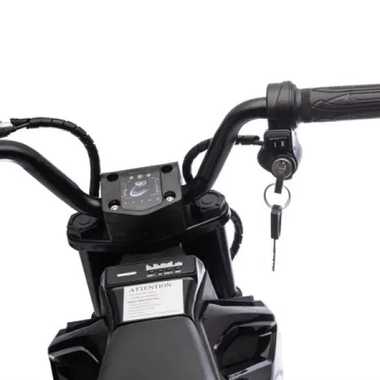 24V 200W Kids Ride On Motocross Motorcycle, Adjustable speed Electric Dirt Bike Toy with LED, Bluetooth, Music, Horn, Gift for Boys Girls image {5}