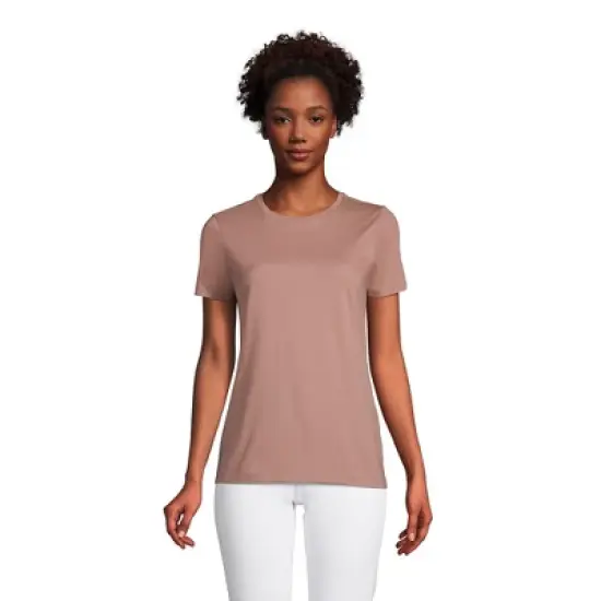Lands' End Women's Tall Relaxed Supima Cotton Short Sleeve Crewneck T-Shirt image {16}
