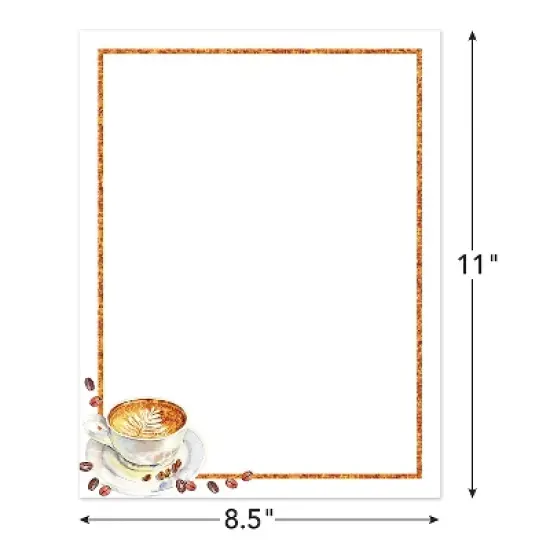 Great Papers Latte Coffee Beans Everyday Letterhead Multicolored 50 Sheets/Pack (2025009) image {4}