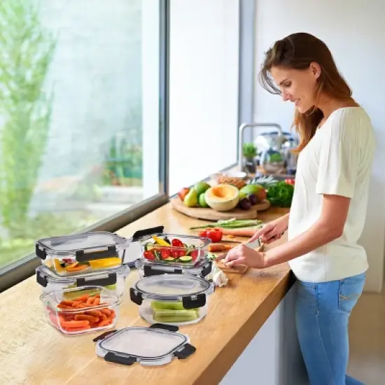 Sorbus Food Prep and Storage Container &ndash; Single Glass Meal Prep Container with Lid image {1}