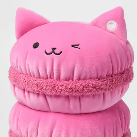 Cat Macaron Light-Up Stuffed Plush Kids' Throw Pillow Pink - Pillowfort&trade; image {2}