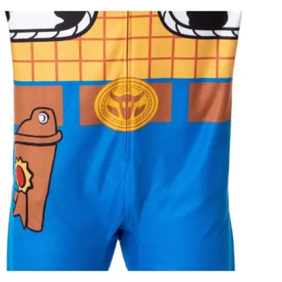 Disney Mens' Toy Story Movie Sheriff Woody Costume Footless Union Suit Multicolored image {2}