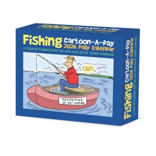 Willow Creek Press 2026 Fishing Cartoon-A-Day by Jonny Hawkins Box Calendar image {6}