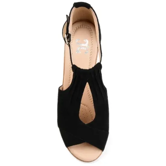 Journee Collection Womens Kedzie Tru Comfort Foam Buckle Open Toe Wedge image {3}