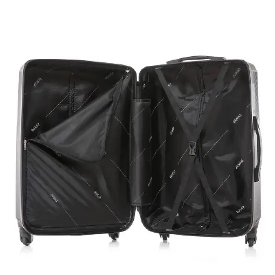 DUKAP Discovery Lightweight Hardside Medium Checked Spinner Suitcase image {2}