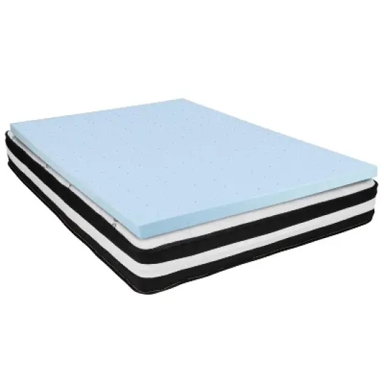 Emma and Oliver 10" Mattress & Gel Memory Foam Topper Bundle Set image {14}